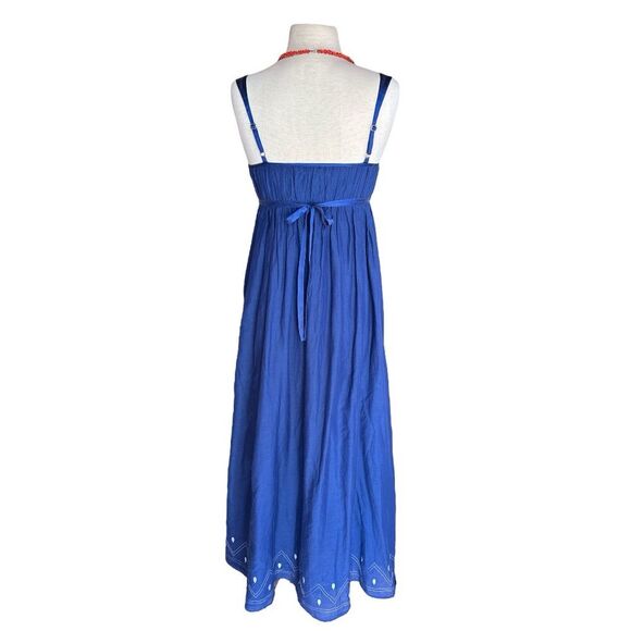 Marciano Lightweight Flowy Empire Waist Greek Style Blue Maxi Dress Size Small - Picture 3 of 11